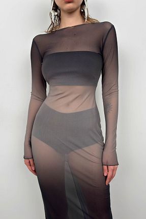 لباس مشکی زنانه الاستین Maxi modena - کد 902928721