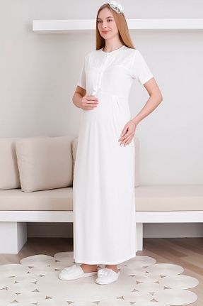 لباس شب بارداری نباتی ساده ERDENİZ TEKSTİL - کد 902926585