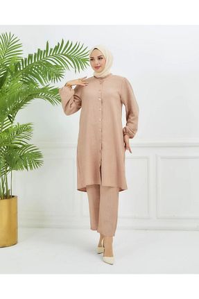 ست بالاتنه و پائین تنه حجاب آبی زنانه رگولار Moda Echer - کد 821198067