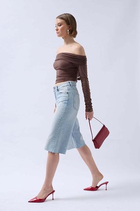 بلوز قهوه ای زنانه Straplez Maxi modena - کد 902942915