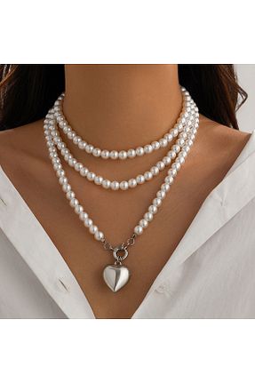 گردنبند جواهر زنانه مروارید İPAR AKSESUAR - کد 902946760