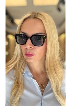 عینک آفتابی آبی زنانه 48 BLACK - کد 902947446
