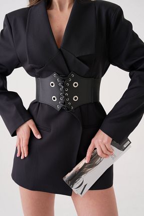 کمربند مشکی زنانه چرم مصنوعی lovebox - کد 412326256
