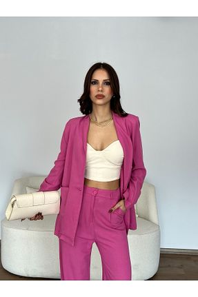 ست بالاتنه و پائین تنه صورتی زنانه بافتنی Nesil - کد 902952931