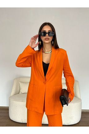 ست بالاتنه و پائین تنه نارنجی زنانه بافتنی Nesil - کد 902952489