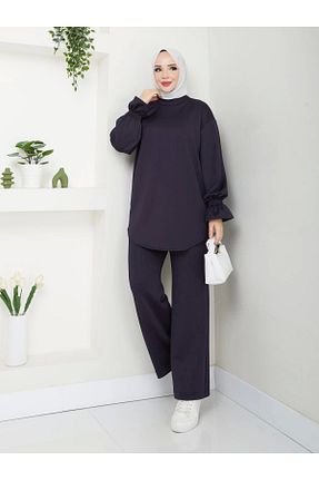 ست بالاتنه و پائین تنه حجاب مشکی زنانه رگولار Moda Echer - کد 884979586