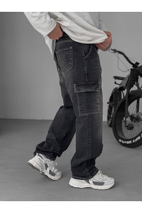 شلوار طوسی مردانه جین BYBASICMAN - کد 902959649