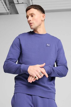 سوئیشرت آبی مردانه ساده Puma - کد 901271184