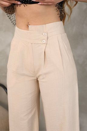 شلوار نباتی زنانه کتان NEW RONİ - کد 901305746