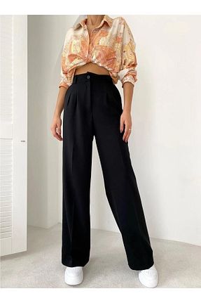 شلوار مشکی زنانه پارچه RamessButik - کد 639375685