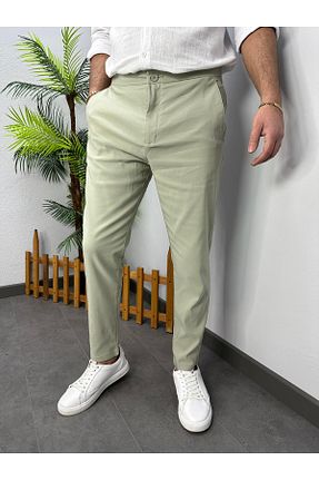 شلوار سبز مردانه پنبه ای MODA - کد 901332029