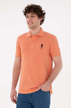 پولوشرت نارنجی مردانه پنبه ای U.S. Polo Assn. - کد 846533303