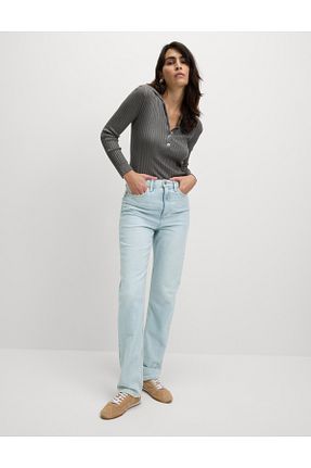 شلوار آبی زنانه پنبه ای Marks & Spencer - کد 901356530
