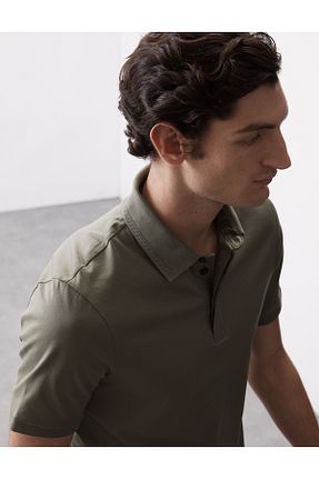 پولوشرت سبز مردانه پنبه ای Marks & Spencer - کد 901344670