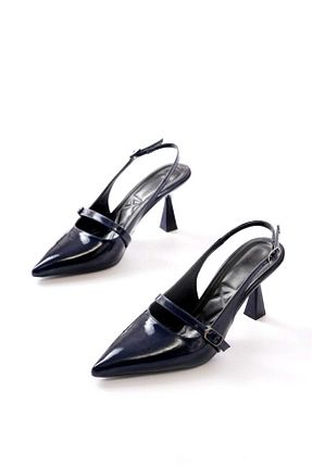 کفش مجلسی سرمه ای زنانه چرم لاکی v.s.h velvet - کد 899284556