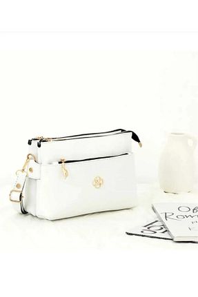کیف دوشی سفید زنانه چرم مصنوعی MAC&MOS - کد 864790690