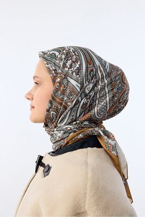 روسری رنگی پنبه پلی استر MİRSOY SCARF - کد 901360135