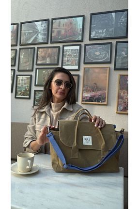 کیف دوشی قهوه ای زنانه پارچه ای BEJ STORE - کد 895289082
