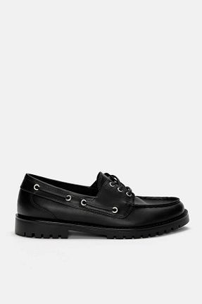 کفش لوفر مشکی مردانه پلی اورتان Pull & Bear - کد 901350813
