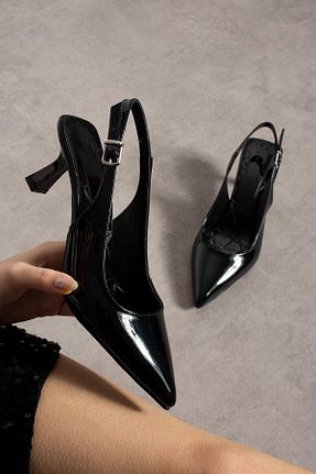 کفش پاشنه بلند کلاسیک مشکی زنانه چرم لاکی BeBeQ Store - کد 901361403