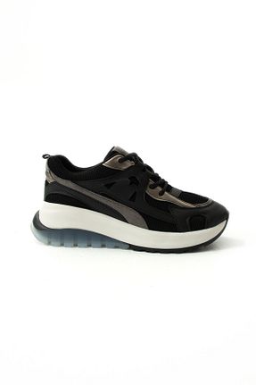 کفش اسنیکر مشکی زنانه بند دار Gökçe Shoes - کد 901362762