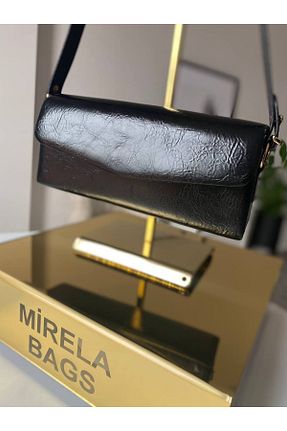 کیف دوشی مشکی زنانه چرم مصنوعی MİRELA - کد 901389240
