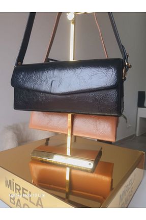 کیف دوشی مشکی زنانه چرم مصنوعی MİRELA - کد 901389240