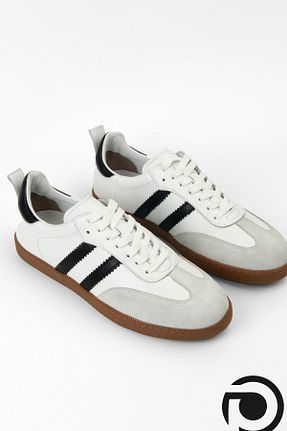 کفش اسنیکر سفید مردانه چرم اصل paulla shoes - کد 901387890
