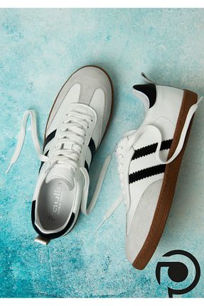کفش اسنیکر سفید مردانه چرم اصل paulla shoes - کد 901387890