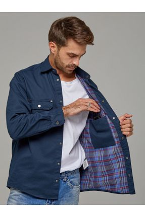 پیراهن سرمه ای مردانه رگولار muzzo jeans - کد 874769927