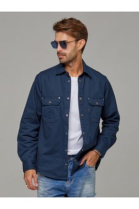 پیراهن سرمه ای مردانه اسلیم فیت muzzo jeans - کد 874769927