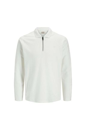 سوئیشرت اسپرت سفید مردانه رگولار Jack & Jones - کد 878861248