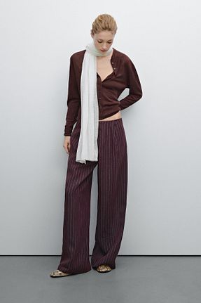 رویه قهوه ای زنانه کتان Massimo Dutti - کد 901398397