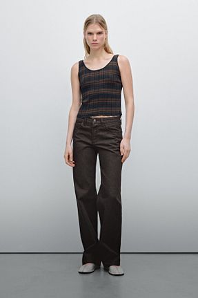 شلوار قهوه ای زنانه پنبه ای Massimo Dutti - کد 901396835