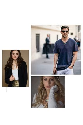 گردنبند جواهر زنانه فلزی Herşey Nota - کد 901399860