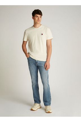 شلوار سفید مردانه فاق نرمال Tommy Jeans - کد 901405266
