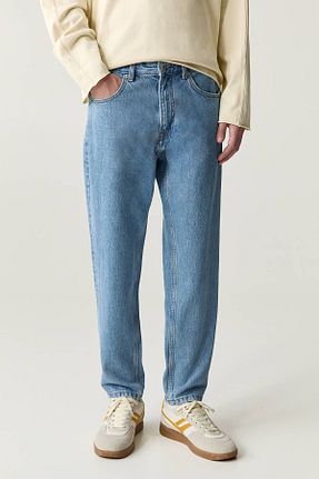 شلوار جین آبی مردانه پاچه ساده Pull & Bear - کد 839416409