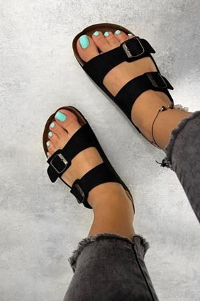 دمپائی مشکی زنانه چرم مصنوعی neon shoes - کد 270541104