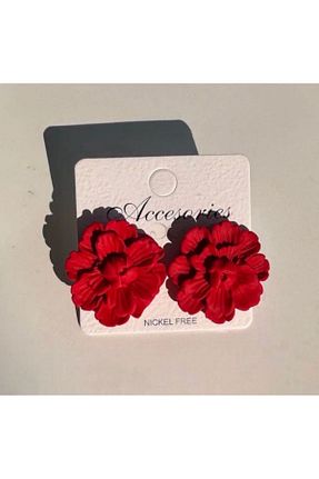 گوشواره جواهر قرمز ACCESSORY - کد 901420552