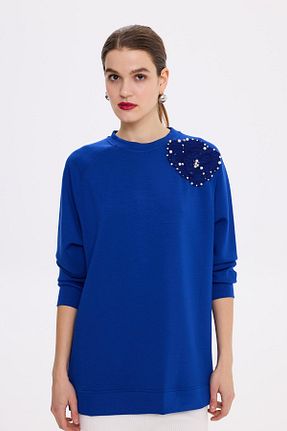 تونیک حجاب سرمه ای زنانه مخلوط پلی استر Missemramiss - کد 901410094