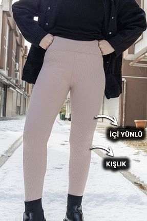 ساق شلواری بژ زنانه بافتنی Zec Style - کد 887504912
