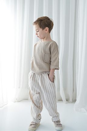 ست بالاتنه و پائین تنه بژ بچه گانه بافتنی Catz Kids - کد 902459728