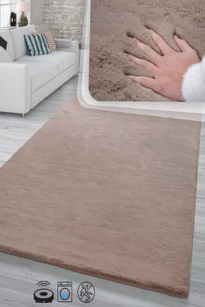 فرش قهوه ای قابل شستشو SANRUGS Home & Living - کد 862915752
