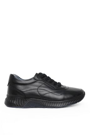 کفش اسنیکر مشکی مردانه چرم اصل Greyybull Shoes - کد 900890331
