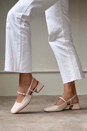 بابت بژ زنانه چرم مصنوعی NİŞANTAŞI SHOES - کد 812233861