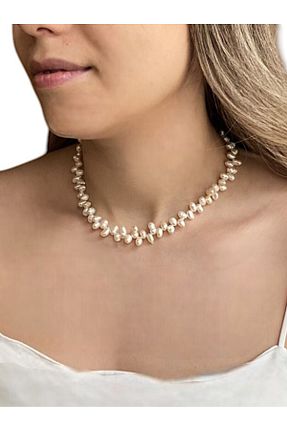 گردنبند مروارید سفید مروارید فرهنگی By Saadet Özkanlı - کد 876608051
