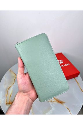 کیف پول فیروزه ای زنانه ابعاد بزرگ patideri - کد 897940857