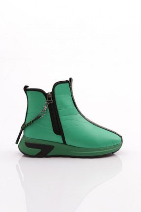 بوت / نیم بوت سبز زنانه چرم مصنوعی Dgn - کد 765706505
