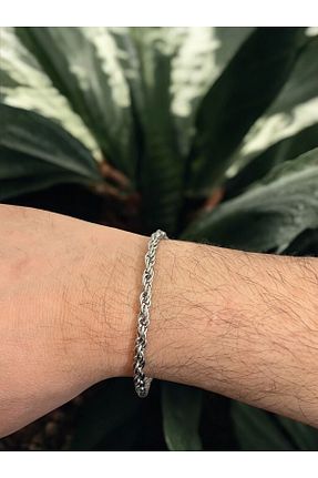 دستبند استیل (فولاد) طوسی مردانه استیل (فولاد) Miyoste - کد 901557729