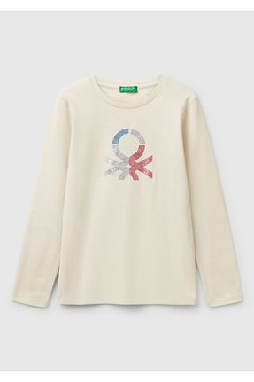 تیشرت بژ بچه گانه رگولار United Colors of Benetton - کد 901582629
